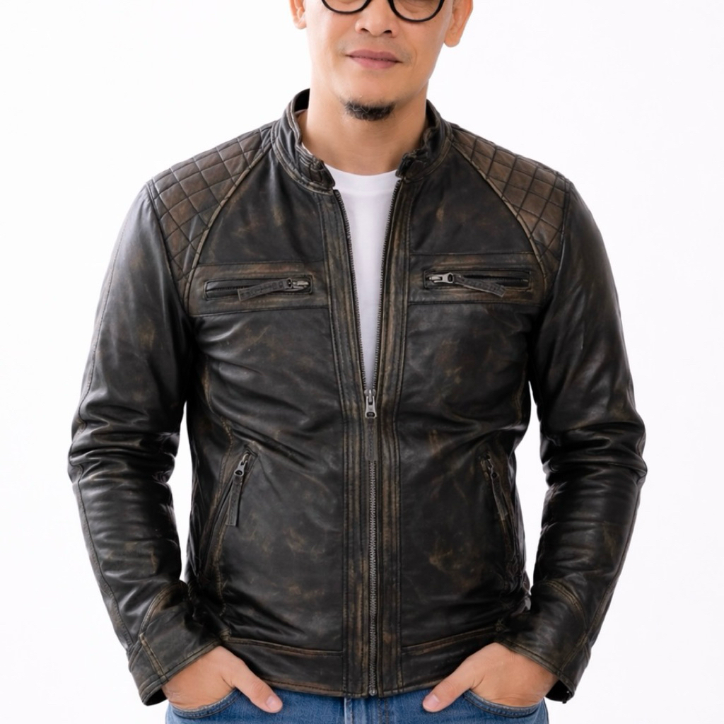 JAKET KULIT ASLI DOMBA SPINIL SUPER PREMIUM
