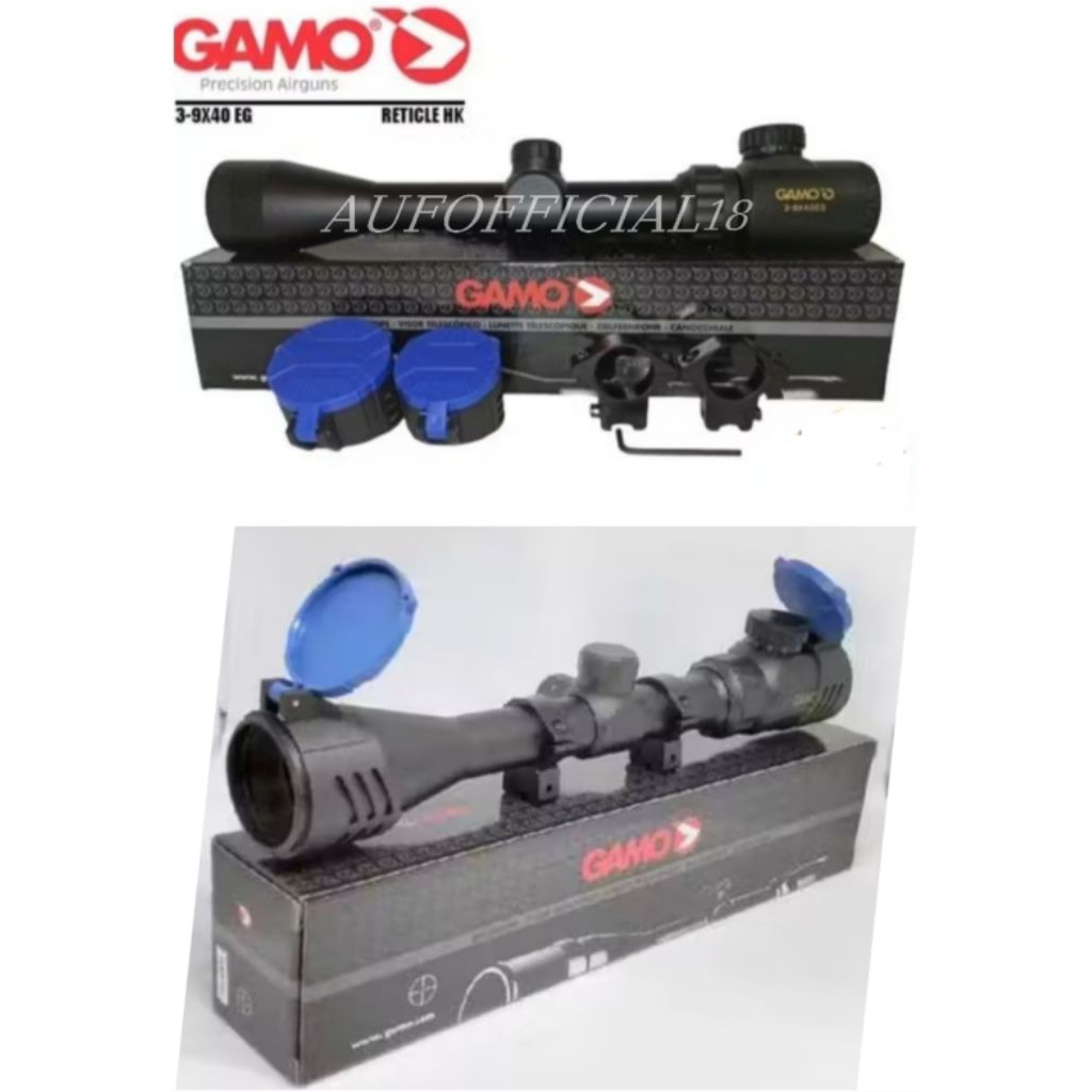 Teleskop Bushnell 3-9x40 EG RGB Nyala Hijau Merah Dan Biru Teropong Senapan Angin Bisa COD