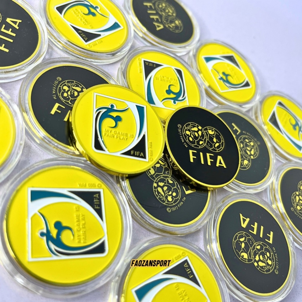 Koin FIFA wasit tebal anti karat koin tos pertandingan sepakbola futsal voli fifa internasional