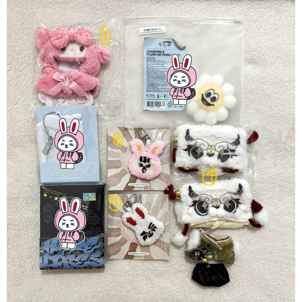 SEVENTEEN MERCH OFFICIAL NEW_ CONCERT, UNOFFICIAL FANMADE DOLL CLOTHES KEYRING SVT SCOUPS JEONGHAN J