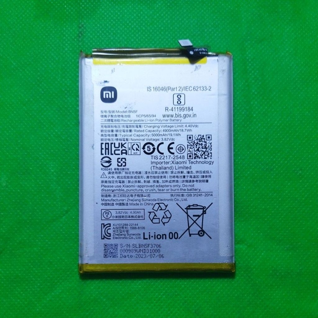 Batre BN5F Original copotan Redmi A2/Poco M4