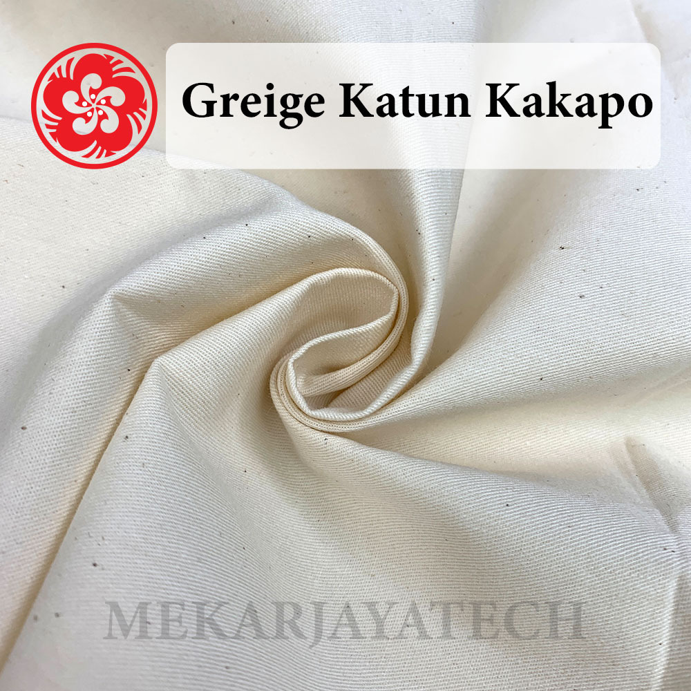Kain Katun Greige Kakapo Twill 100% Cotton 160cm Tebal Cocok Totebag Goodiebag