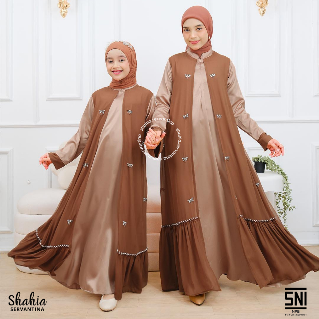 Shahia Servantina - Zeline Dress Gamis Anak Perempuan Couple Mom & Kids