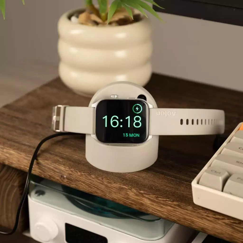 TERBARU Huafit x Aolon Smart Watch dengan Dock Pengisian Daya Silikon Smartwatch Original