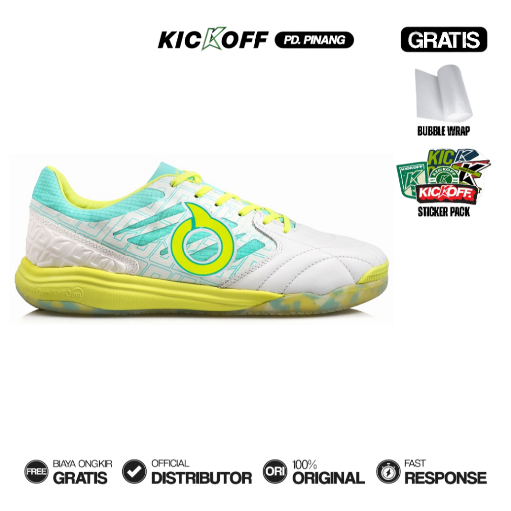SEPATU FUTSAL ORTUSEIGHT JOGOSALA VICIOUS BBS SE - WHITE LIME