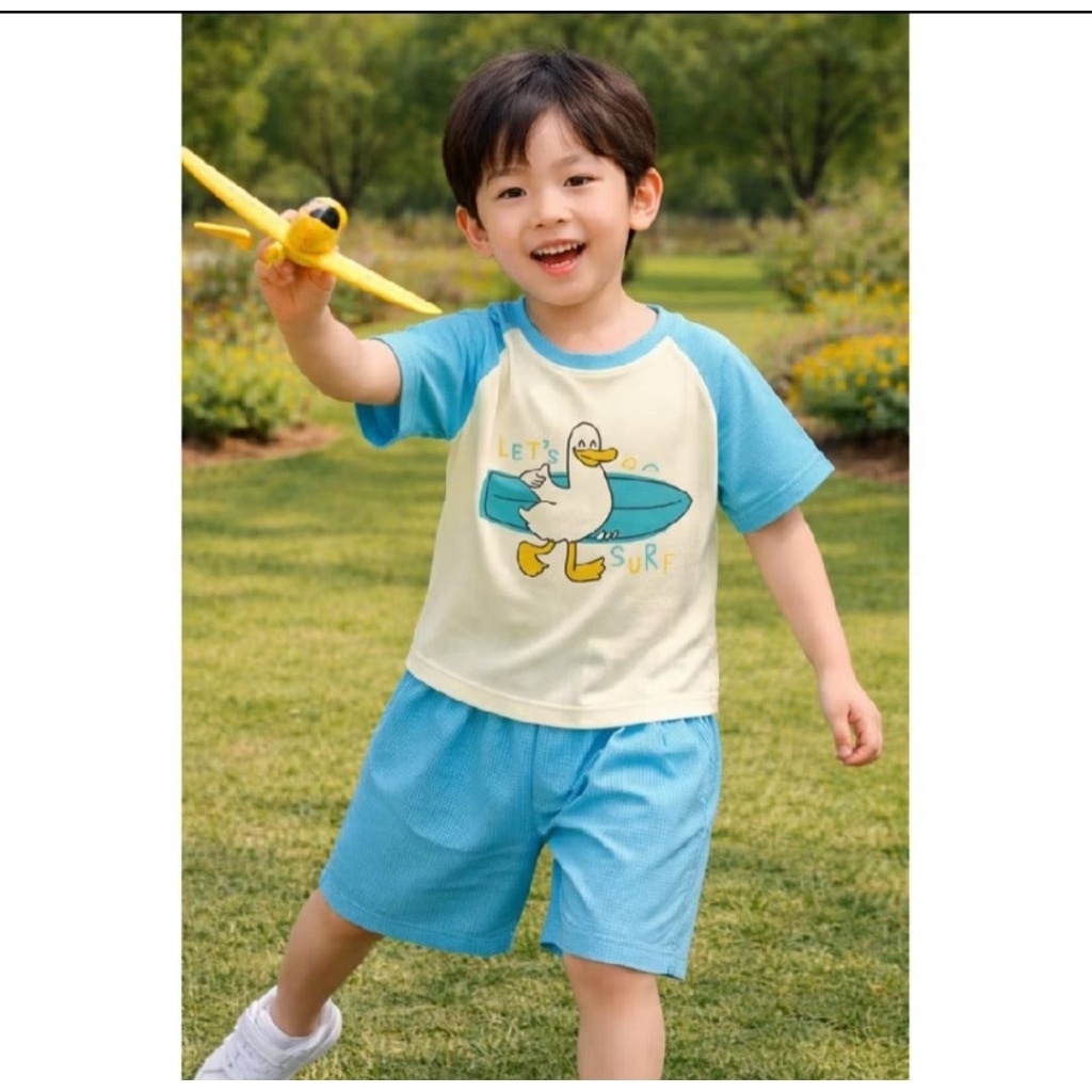 [6 bulan-7 tahun] setelan harian anak laki-laki perempuan / setelan baju tidur anak laki-laki / sete