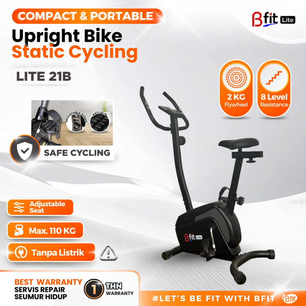 (YOGYAKARTA) Sepeda Statis BFIT LITE-21B Magnetic Bike Sepeda Olahraga Cardio Murah Portable