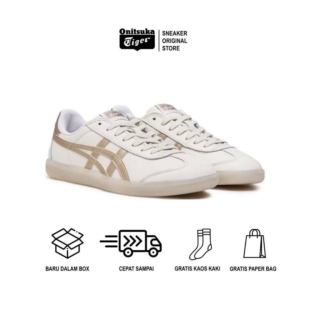 Sepatu Sneakers Onitsuka Tiger Tokuten Rose Gold /Sepatu Wanita /Sepatu Original