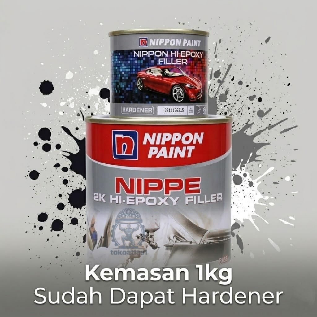 Nippon hi epoxy filler + hardener, Nippon paint hi epoxy filler, nippon hi epoxy 2 komponen + harden