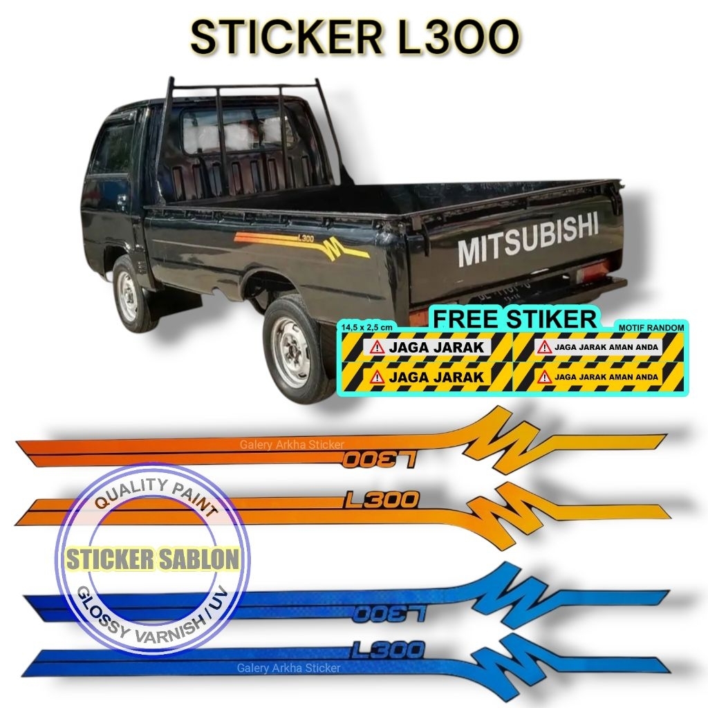 Sticker List Body Mitsubishi L300 Colt Pick Up | Lis Stiker Mobil Bak l300 Kol