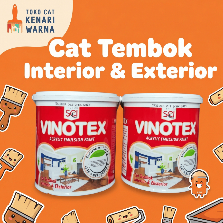 CAT TEMBOK VINOTEX - CAT TEMBOK INTERIOR & EXTERIOR 23 kg