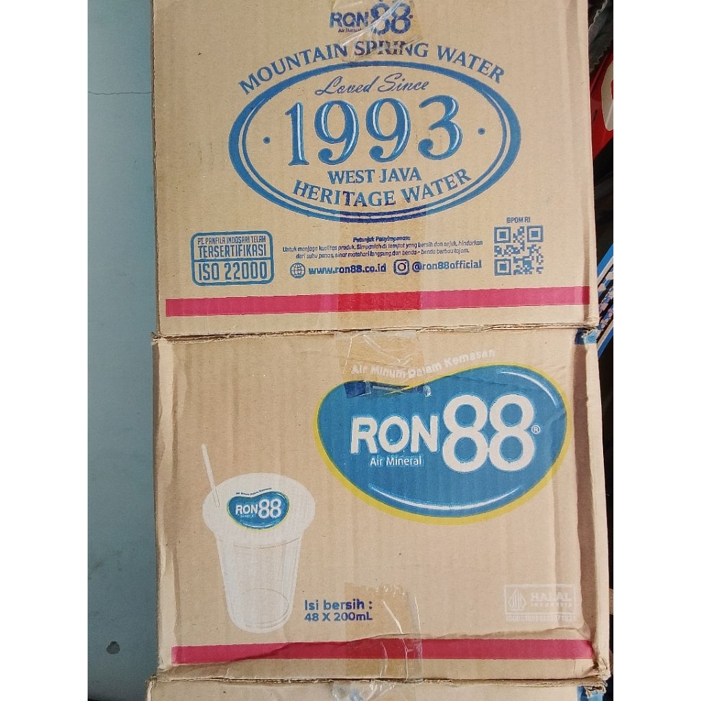 AIR MINUM RON88 GELAS CUP 200ML 48CUP 1DUS