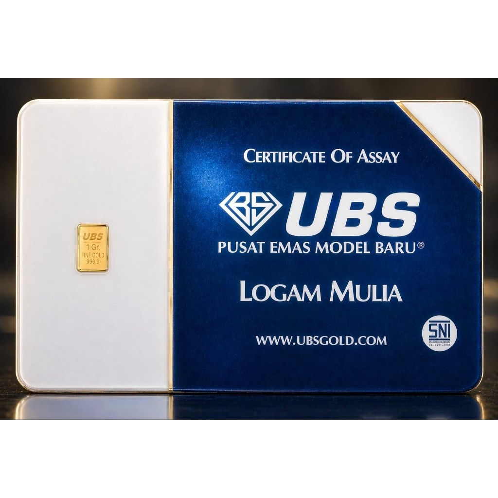 UBS Gold Bar - Original - Logam Mulia 999.9 - Certificate Edition - Collectible