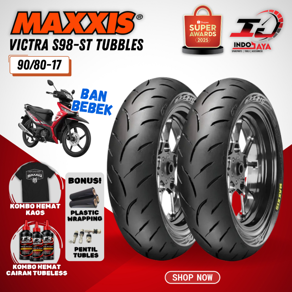 [BAYAR DI TEMPAT] MAXXIS VICTRA 90 / 80 - 17 / BAN MAXXIS 90/80-17 / 90-80-17 TUBELESS BAN LUAR / BA