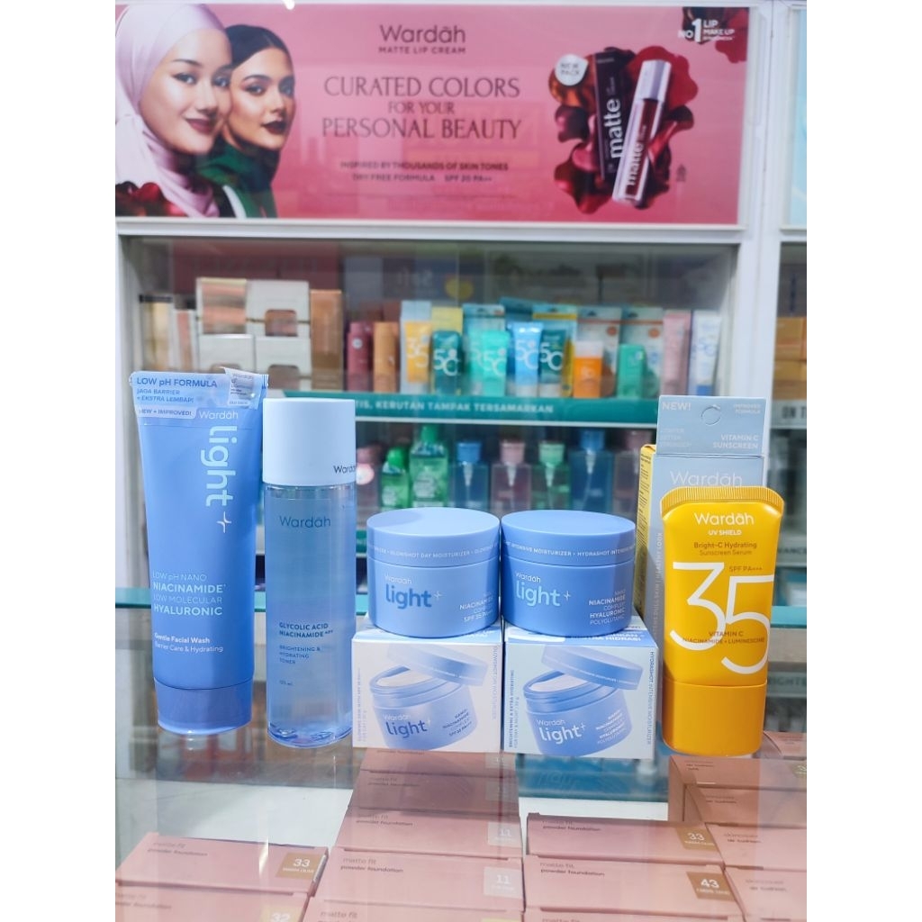 (BISA COD) Paket Wardah Lightening Besar 100ml + Sunscreen Gel Spf 35 + FREE GIFT