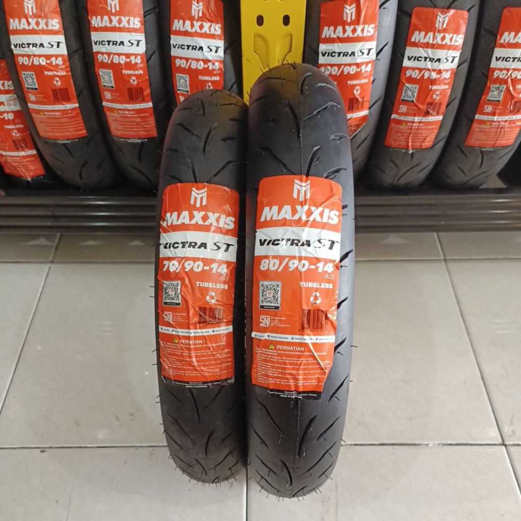 PAKET BAN Maxxis Victra ST 70/90 & 80/90 Ring 14 Tubeless