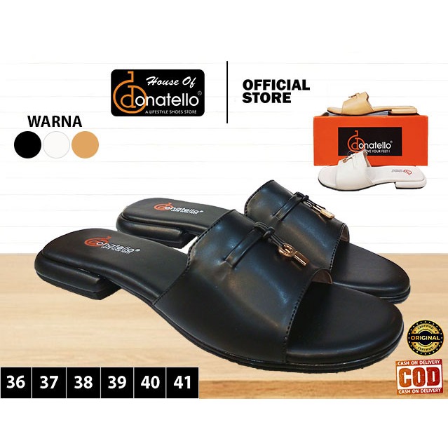 DONATELLO IY sandal flat casual kasual ringan kuat anti slip wanita perempuan dewasa Original