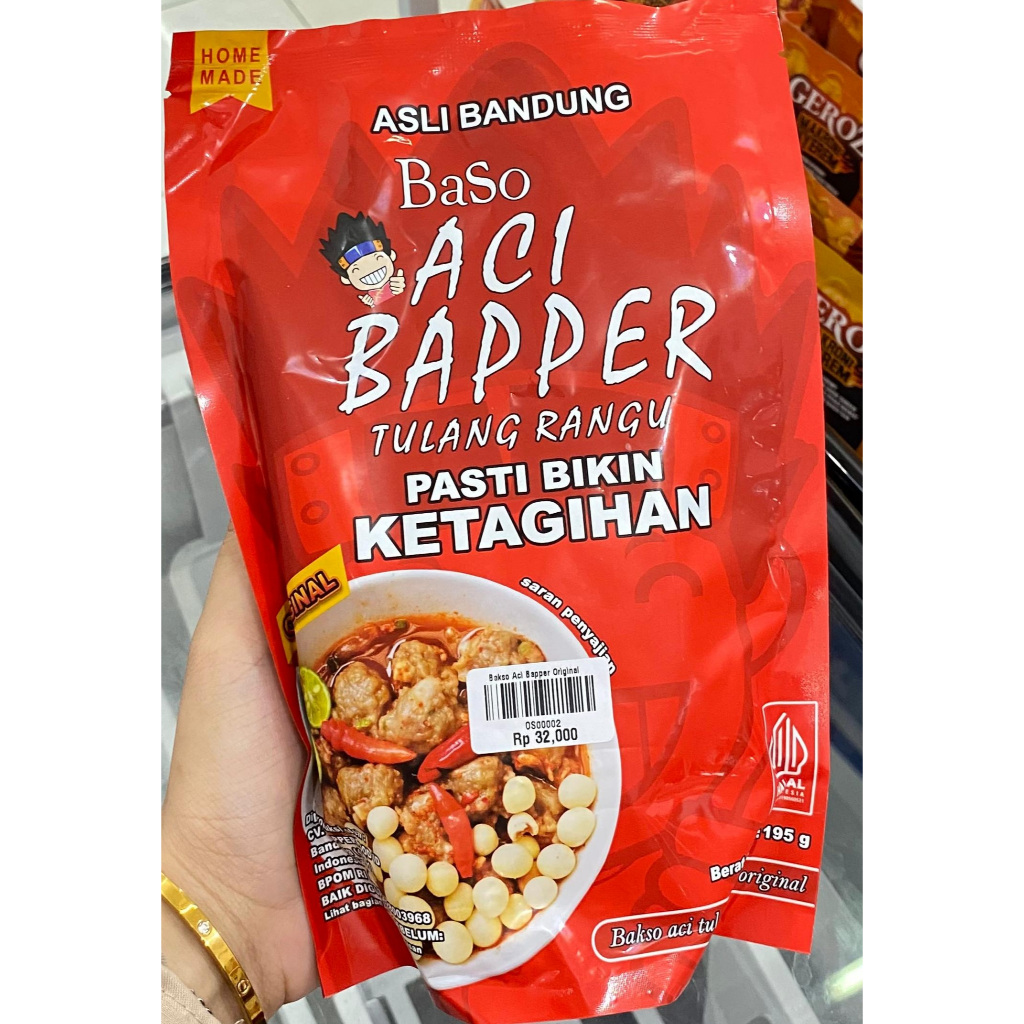 Bakso Aci Bapper Tulang Rangu |Original Dan  Sambel Mercon, 100% Halal, Tanpa Bahan Pengawet