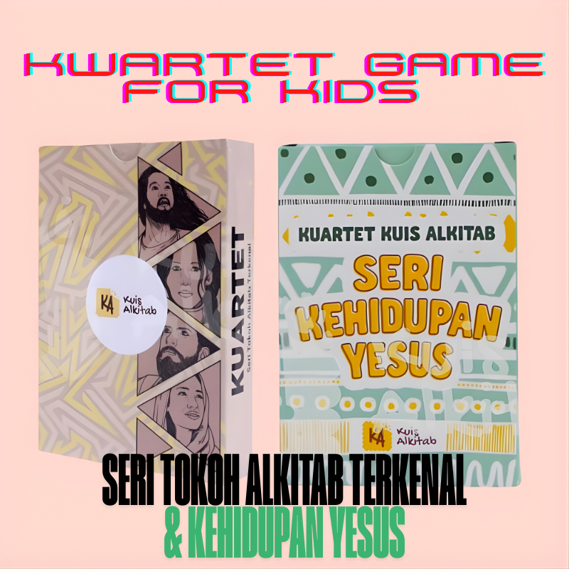 Kwartet Alkitab Anak Mainan Edukasi Kristen Katolik Keluarga Interaktif Kuis Alkitab Christian Gift 
