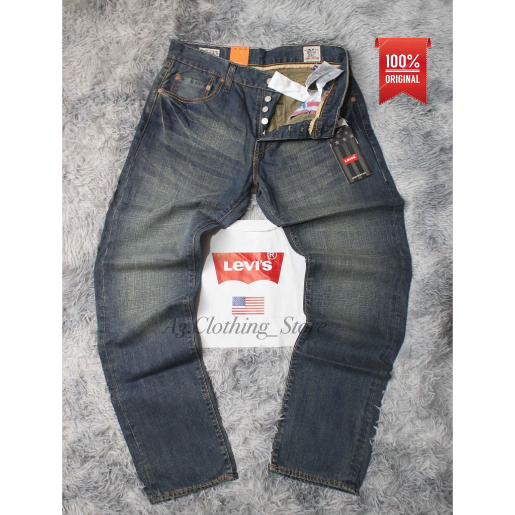 Celana Panjang Jeans Pria Levi’s 501 Made In USA Original Standar Reguler Fit
