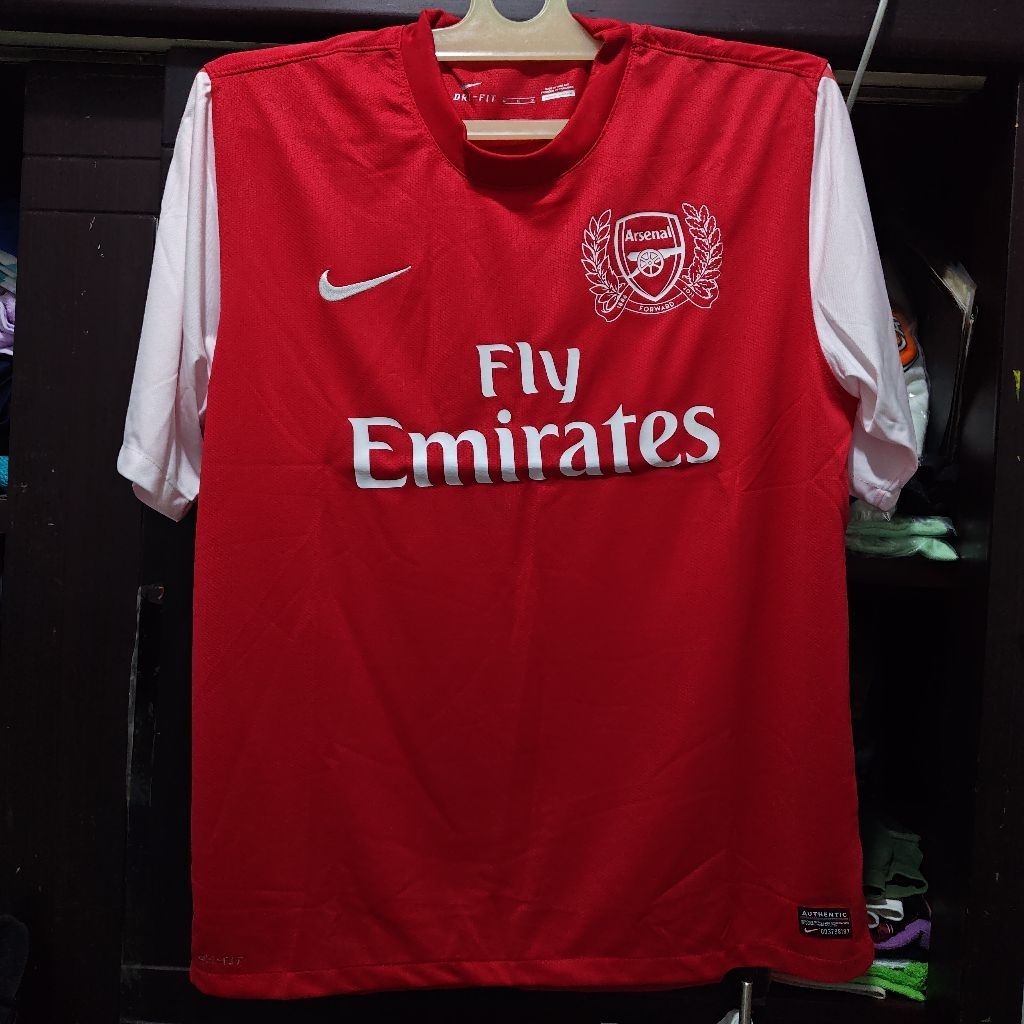jersey bola retro arsenal 2011/12 home grade AAA made in Thailand - ukuran XL