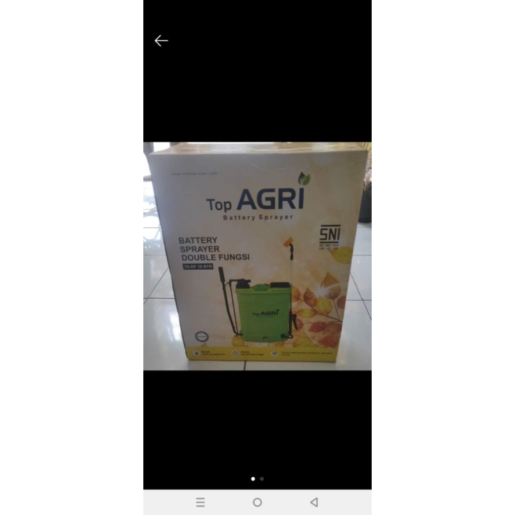 Sprayer elektrik 2 fungsi Top Agri 16 Liter