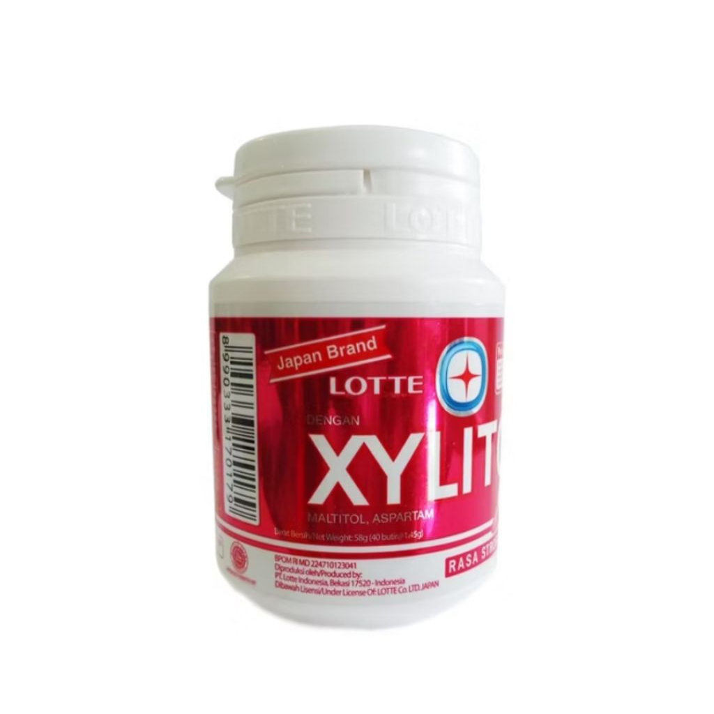 Xylitol Permen Karet Strawberry Mint 58 gr