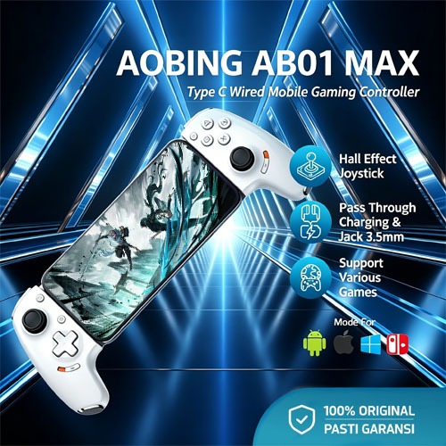 AB01 Max Type C Gamepad Android iOS Phone Controller Hall Effect Joystick Gamepad Mobile Gaming Cont