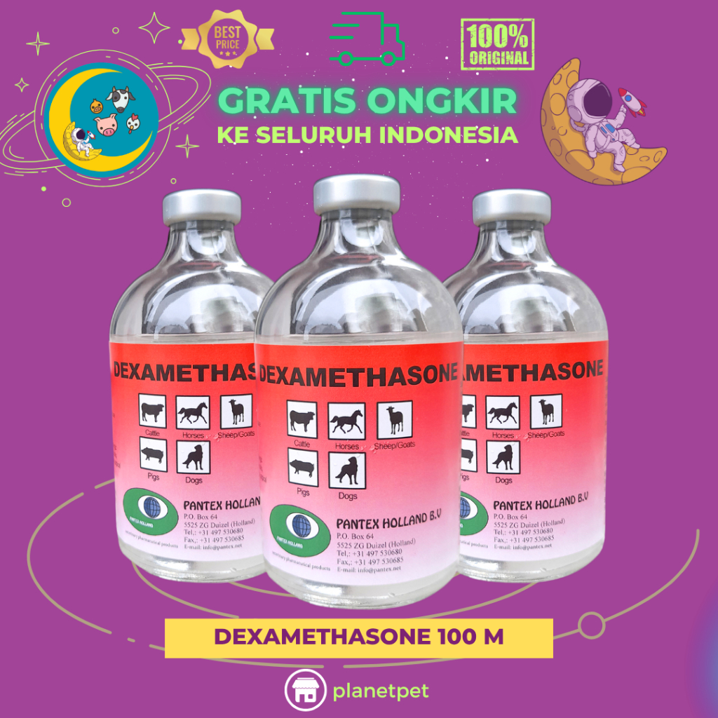 DEXAMETHASONE 100 ML BY PANTEX HOLLAND - Anti Radang & Alergi Pada Hewan Ternak