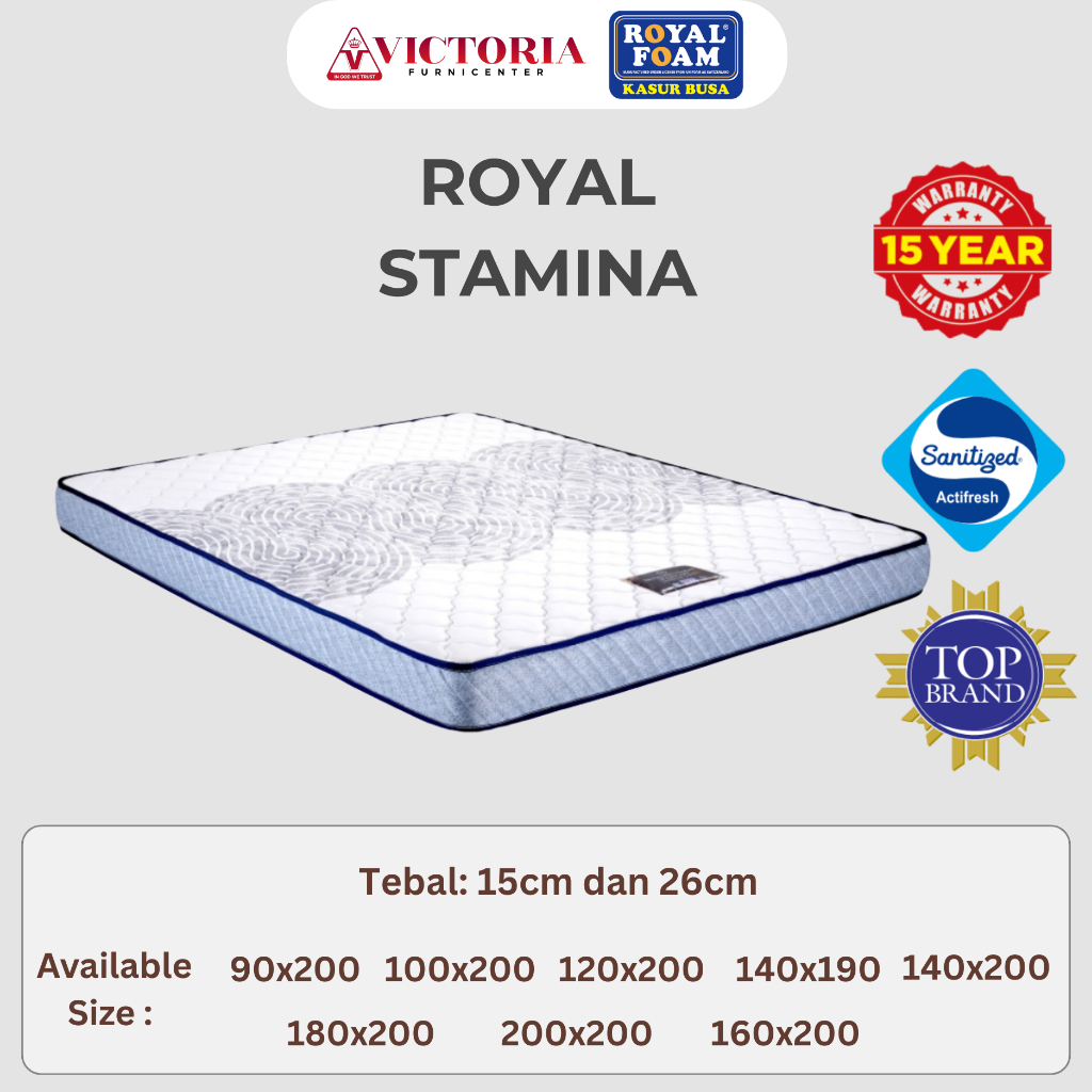 Royal Foam Stamina 140 x 200 140x200 Kasur Saja Mattres Only