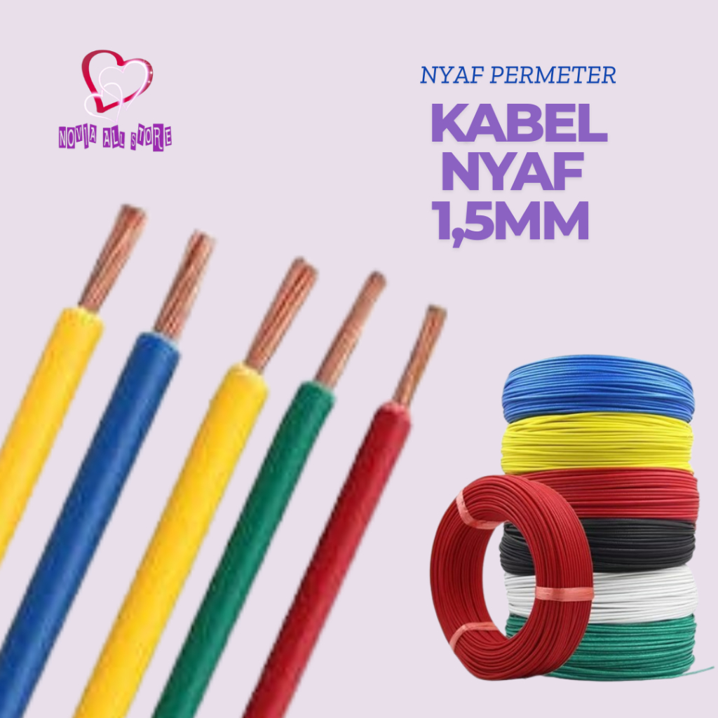 (NAS) COD - Kabel Serabut NYAF 1.5mm Kabel NYAF 1,5mm Kabel Grounding Per Meter