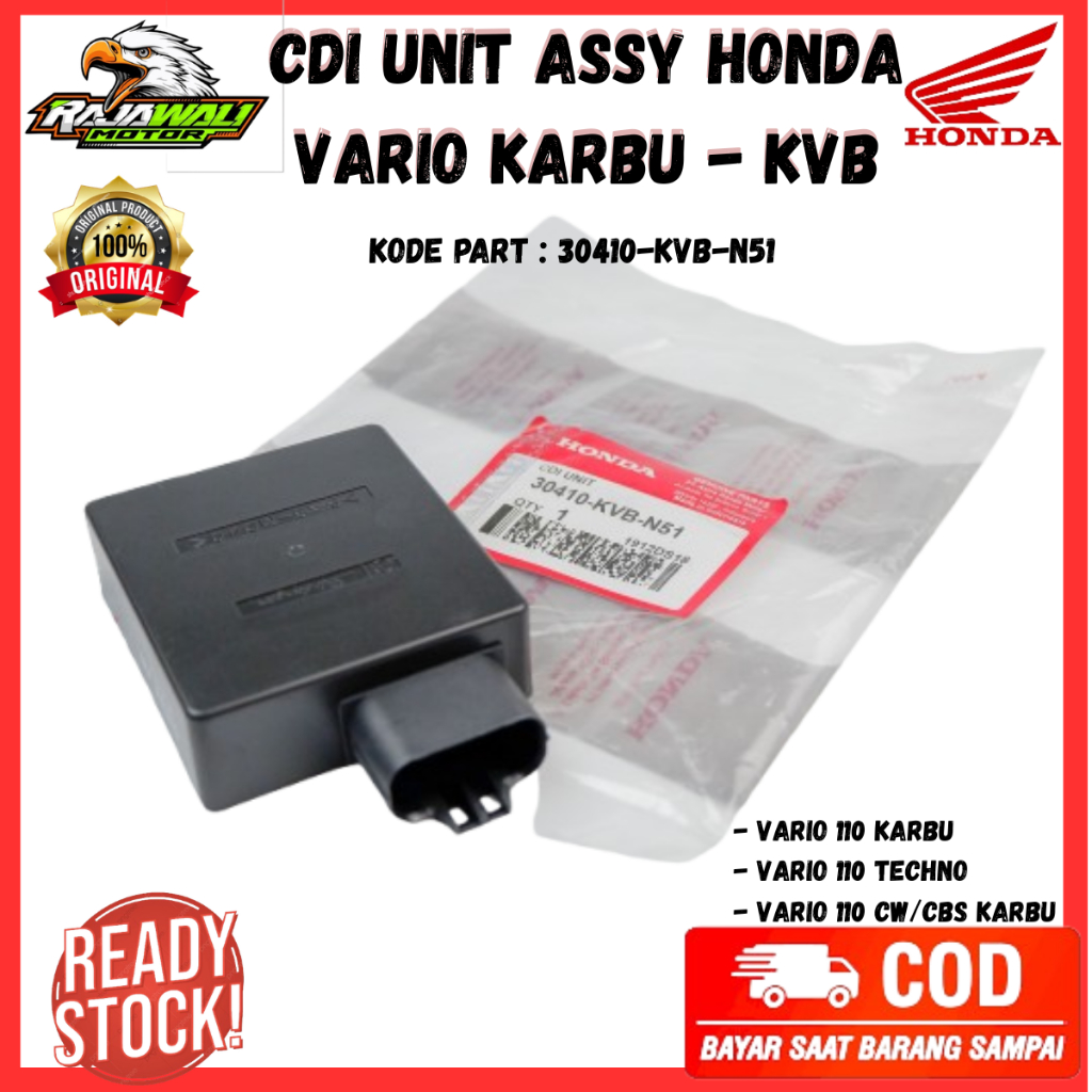 Cdi Vario 110 Karbu Ori - Cdi unit assy honda vario 110 / CDI Motor Vario 110 Techno - 30410-KVB-N51