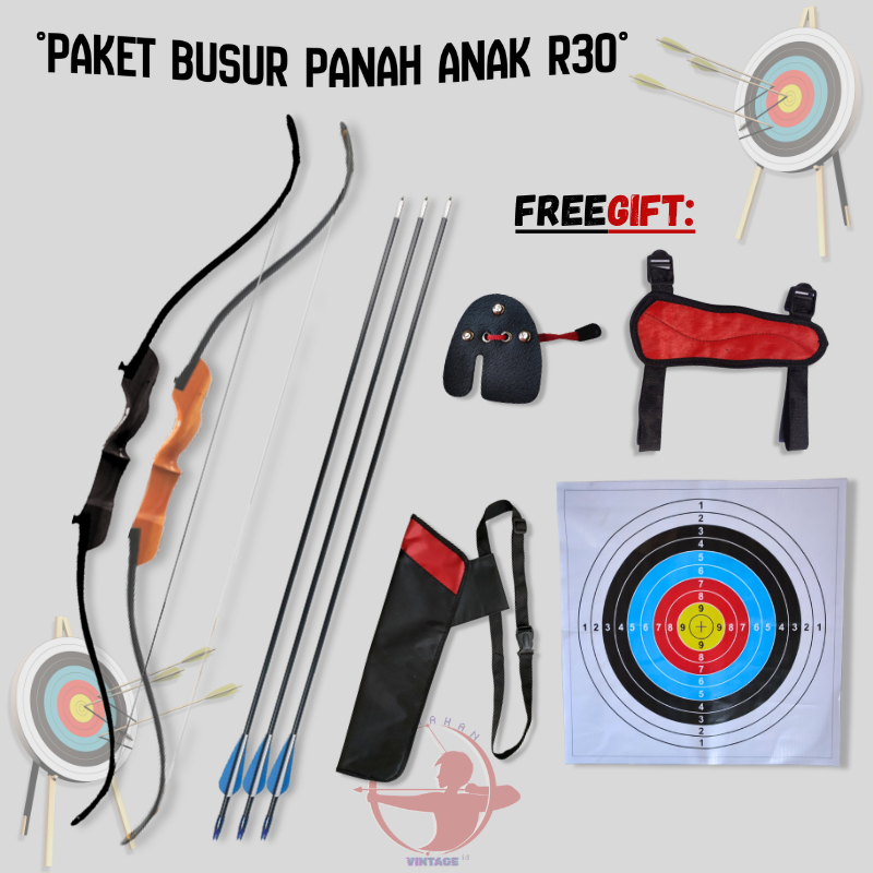 Set Lengkap Olahraga Panahan Anak Paket Lengkap Busur Panah Anak SD Pemula