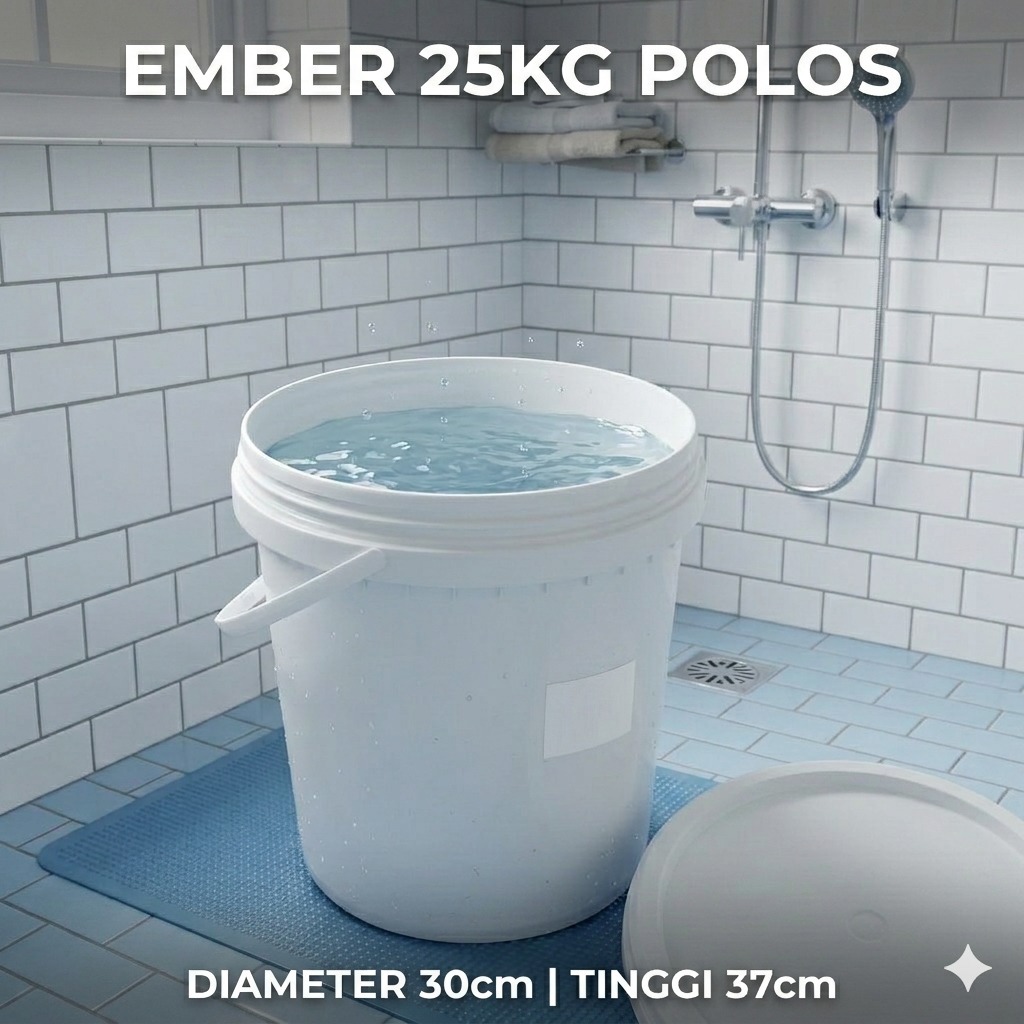 Ember cat bekas 25kg dengan tutup ember tempat air Ember plastik bekas cat 25kg grosir
