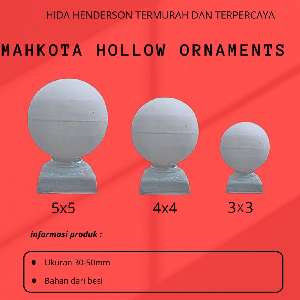 (GROSIR)Ornamen Mahkota Bola |Ornamen pagar