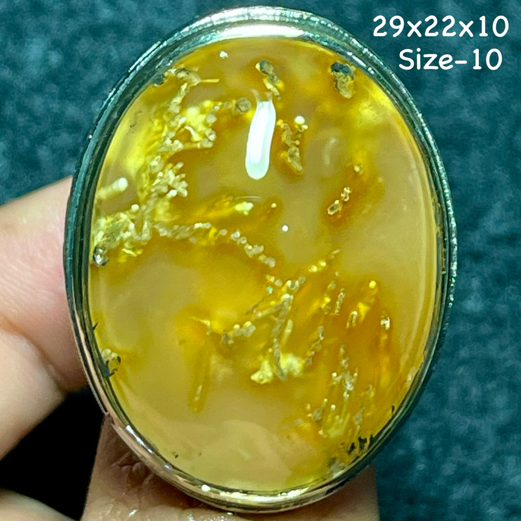 Cincin Batu Akik Natural Baturaja Lumut (Asli Alam)