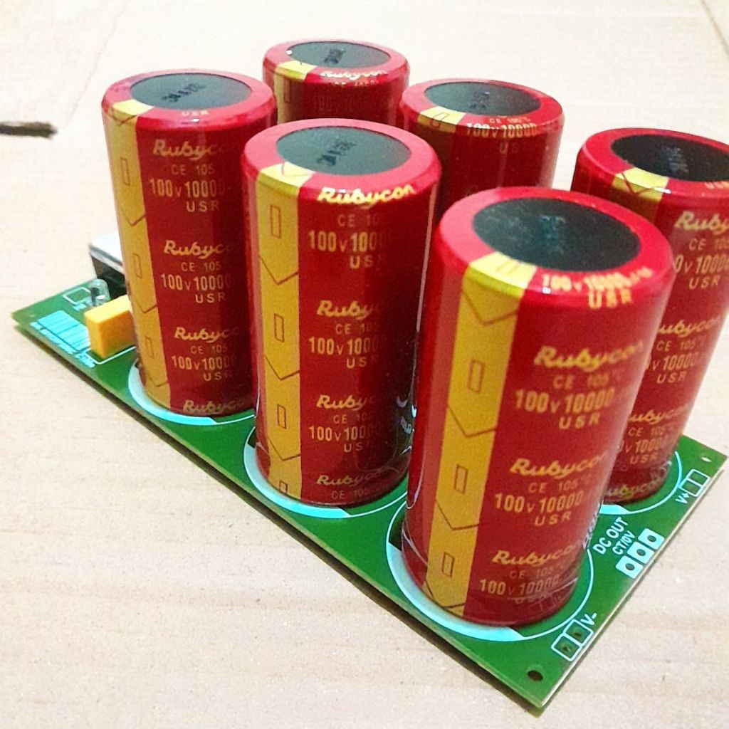 KIDS PCB PSU 6ELCO 100V 10000UF RUBYCON MERAH ORIGINAL JAPAN