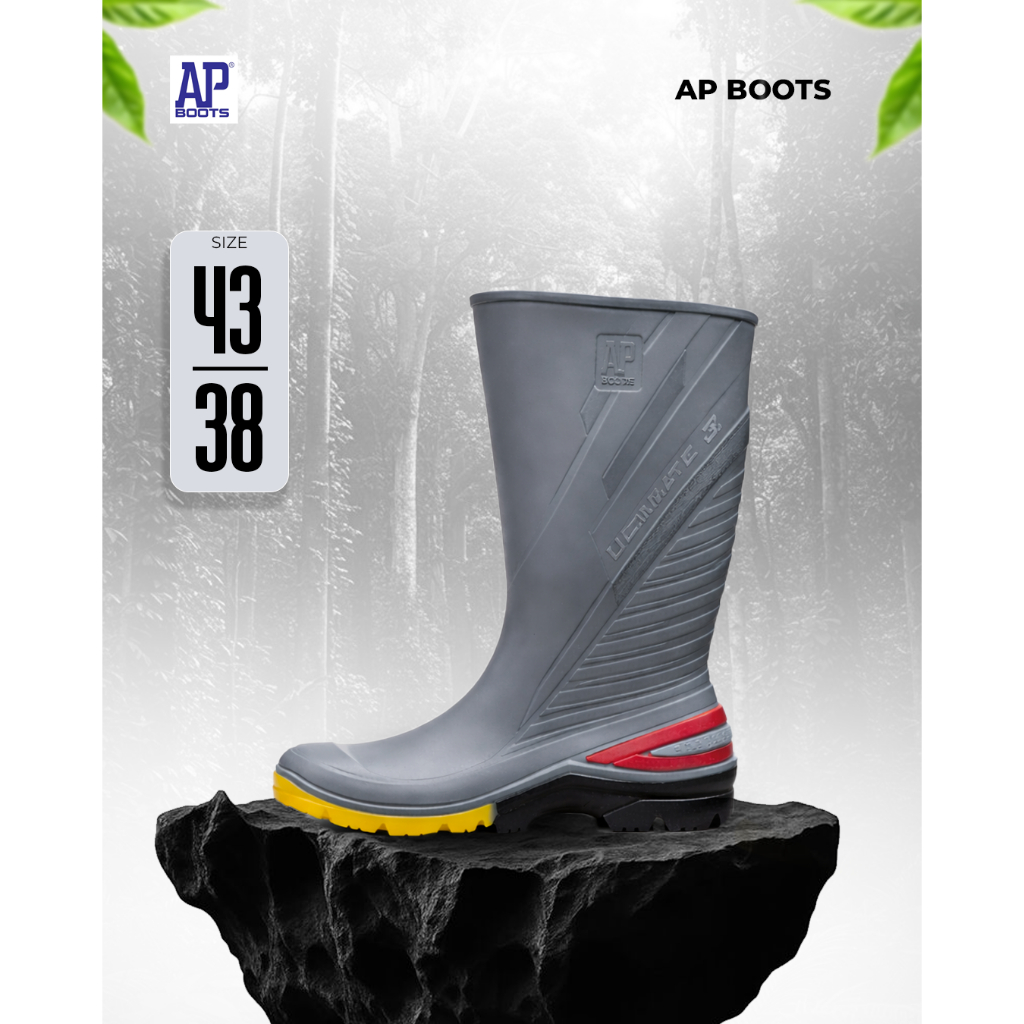 AP boots Ultimate abu abu - sepatu boots - boots panjang