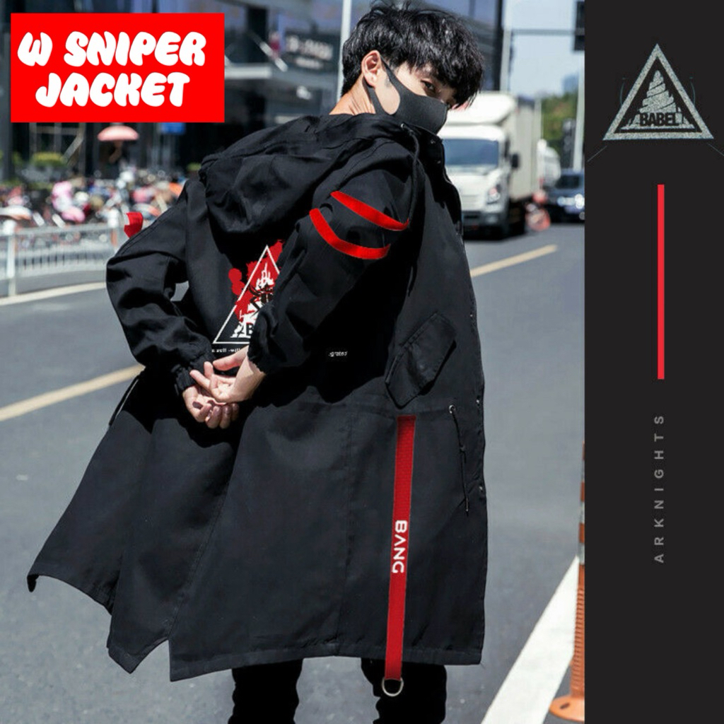 Sniper Babel Arknight Jaket Parka Cosplay Karakter Game Sniper Unisex