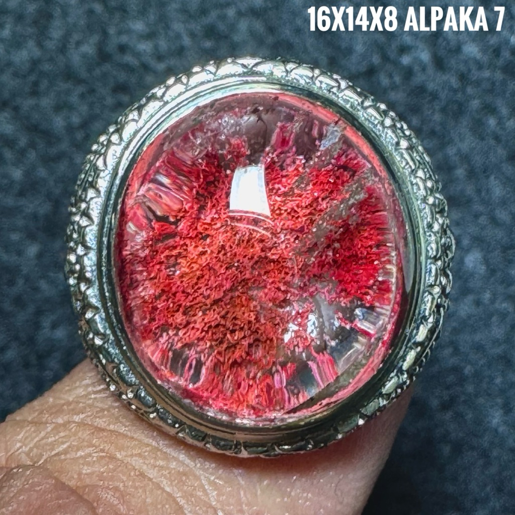 Cincin Batu Akik Natural Kecubung Karang