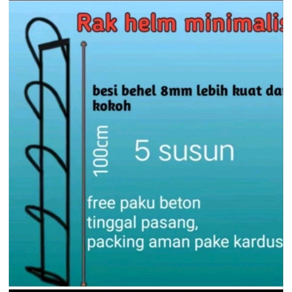 Rak helm susun 5/rak dinding helm