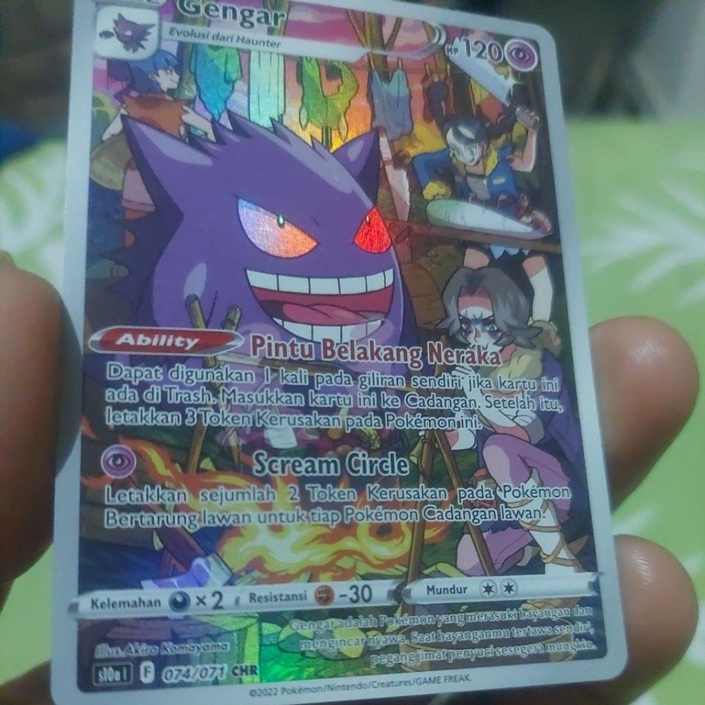 kartu pokemon gengar.