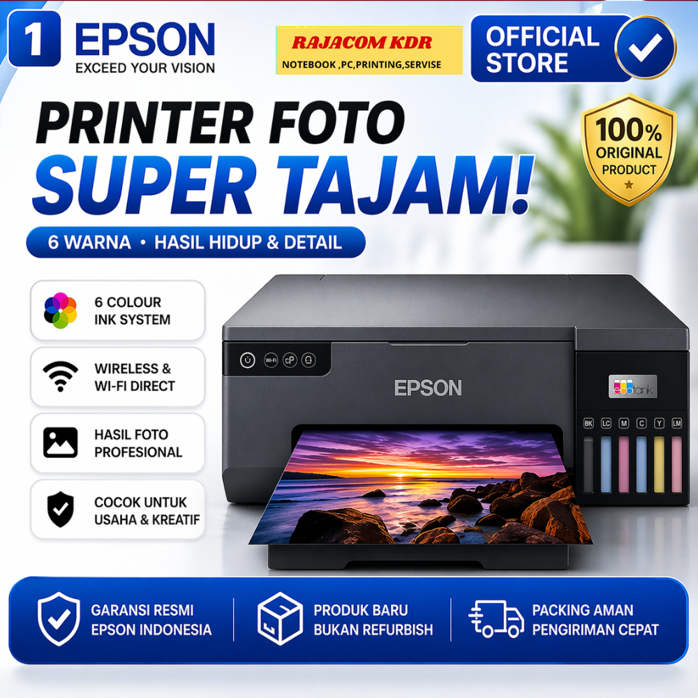 PRINTER EPSON L8050 L-8050 L 8050 WIFI FOTO ID CARD