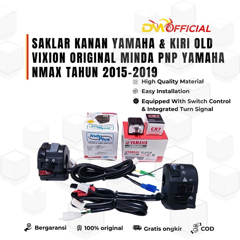 SAKLAR NMAX OLD • SAKLAR KANAN LEXI & KIRI VIXION MINDA PNP NMAX OLD