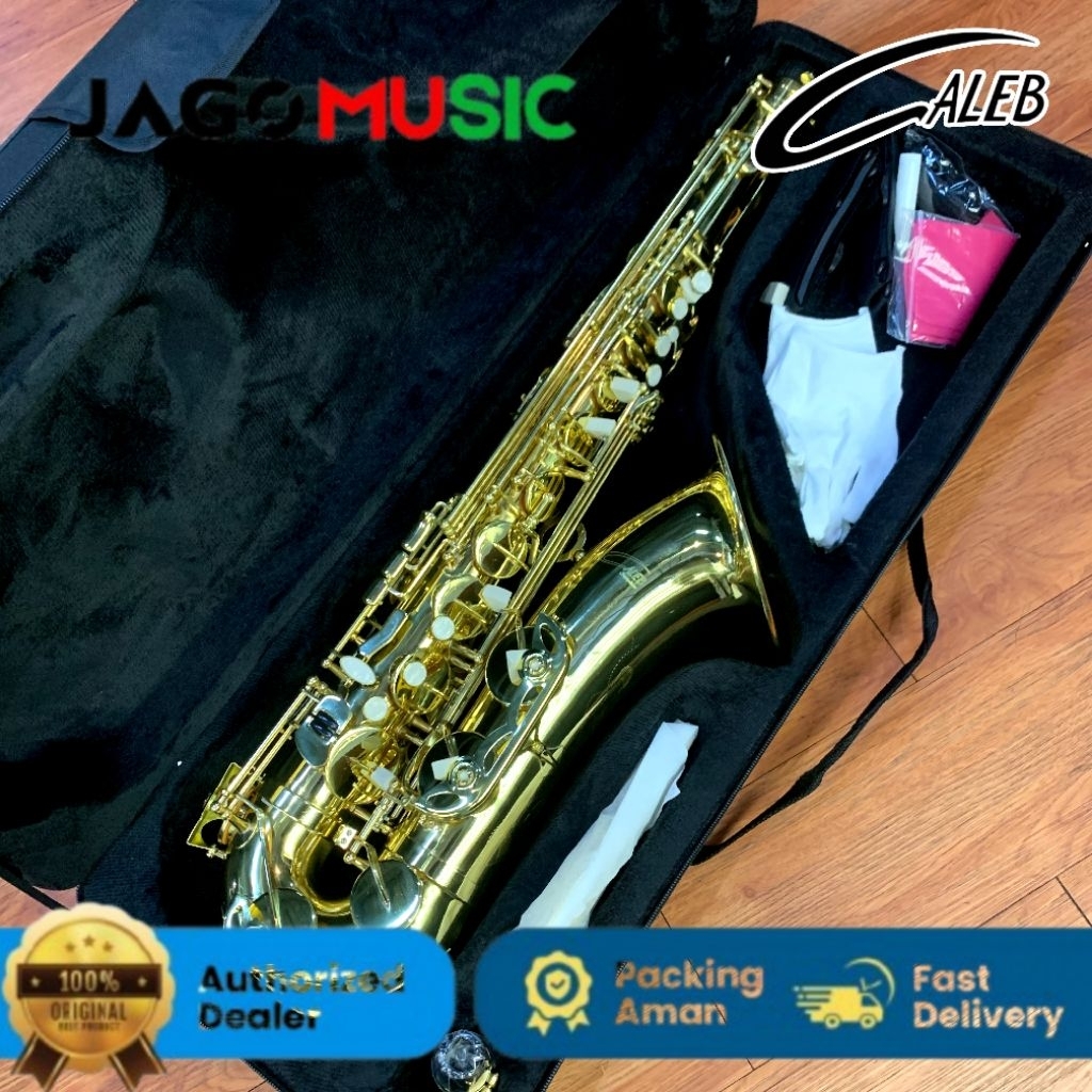 Caleb Tenor Saxophone Gold Saxo Tenor Caleb Gold Saxophone Tenor Caleb Gold Lengkal Plus Hardcase