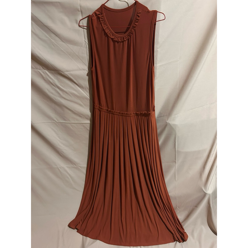 Dress Muslim plisket dress plisket PL baju tanpa lengan