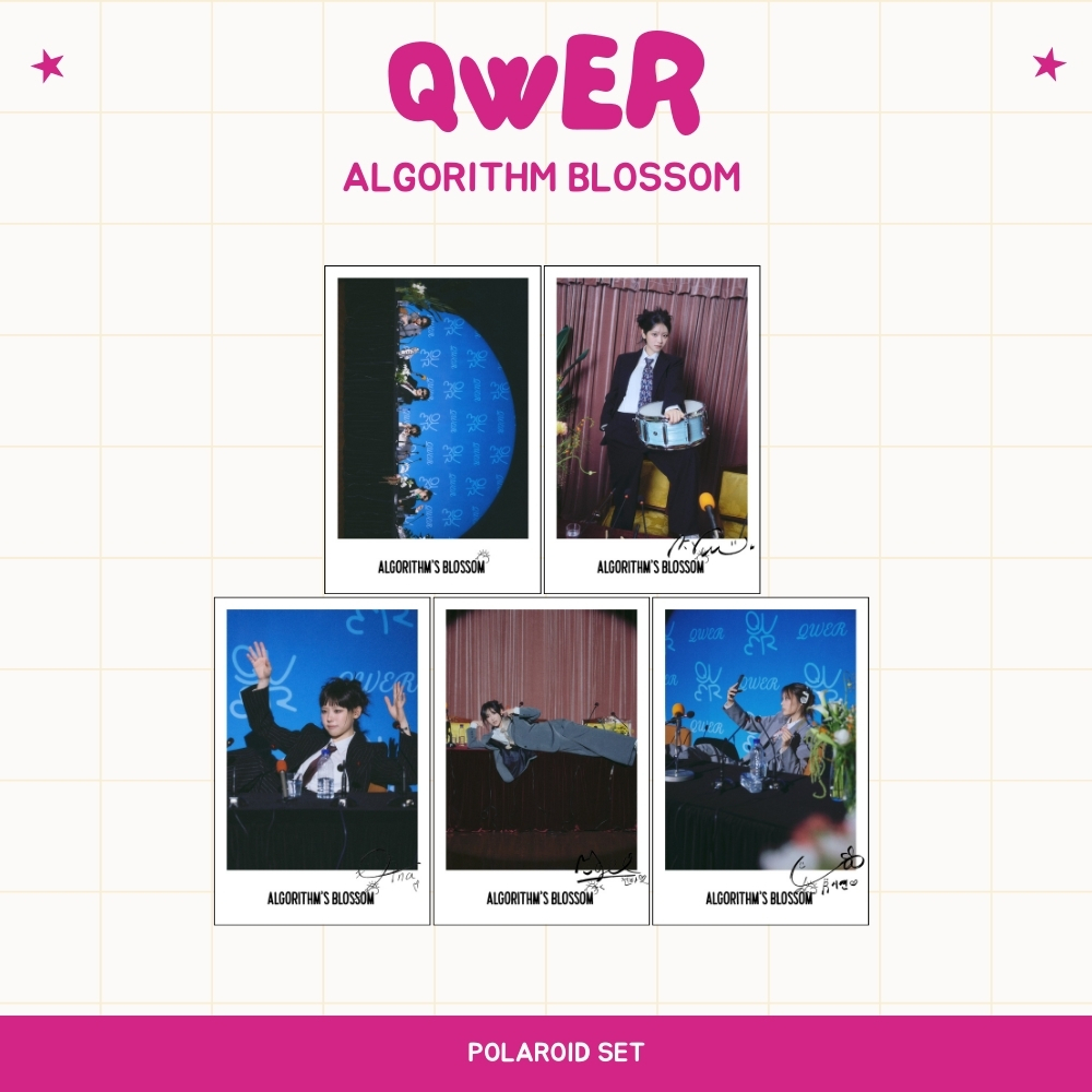 POLA QWER ALGORITHM BLOSSOM (ISI 5 PCS + LAMINASI 2 SISI) TANDA TANGAN TTD KPOP PHOTOCARD CARDS IDOL