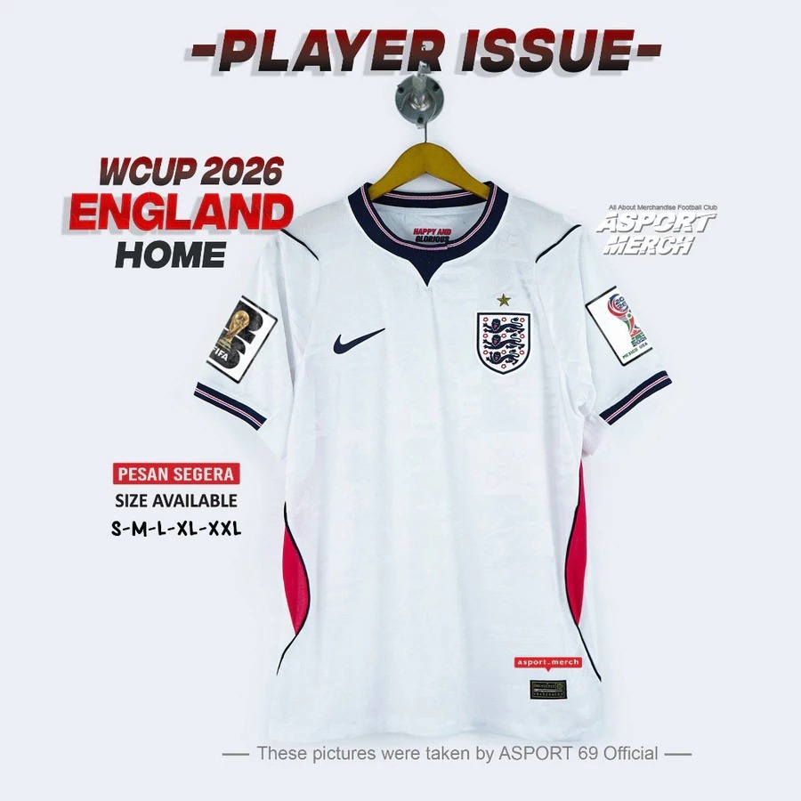 JERSEY PLAYER ISSUE ENGLAND HOME 2026 WORLD CUP PI INGGRIS HOME 26 PILDUN