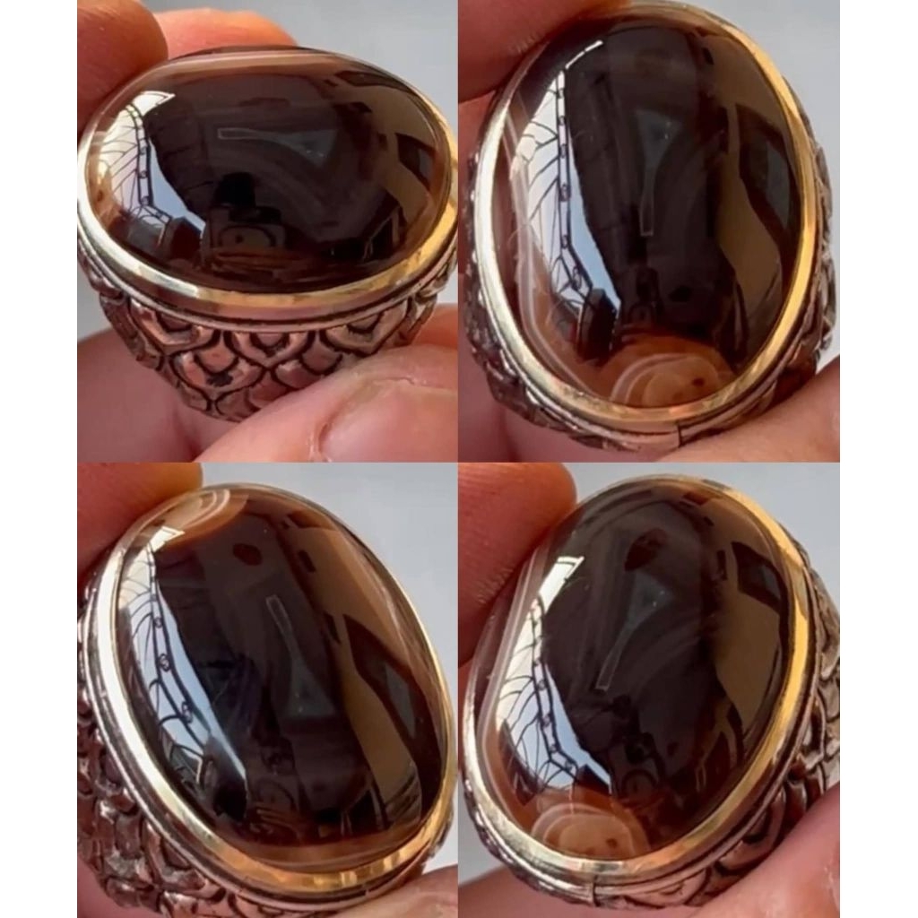 NATURAL CINCIN BATU AKIK YAMAN PAMOR KURUNG BUNGKEM AJIB ANTIK