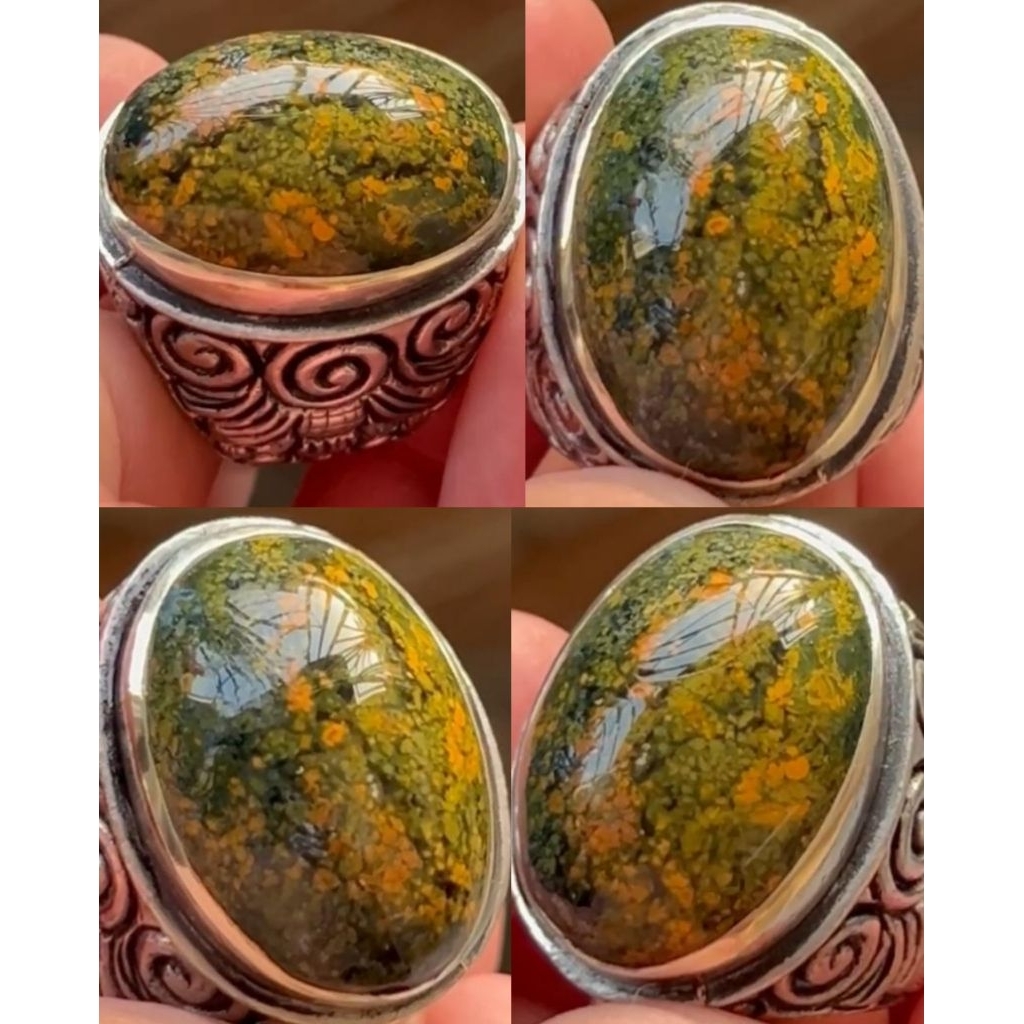 NATURAL CINCIN BATU AKIK NOGOSUI PANCORAN EMAS AJIB SUPER